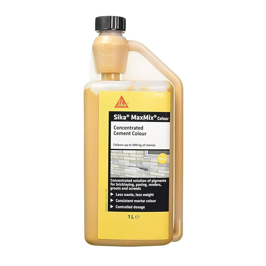 SIKA MAXMIX CEMENT COLOUR YELLOW (1LT) image 0